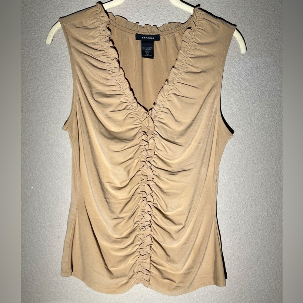 Ribbed Express Sleeveless Blouse Size M